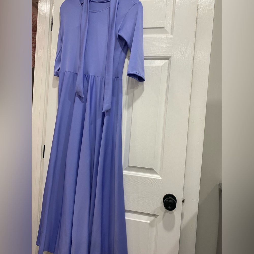 Long neck tie dress